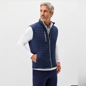Johnnie-O Men's Wake Crosswind Quilted Performance Vest Size Medium